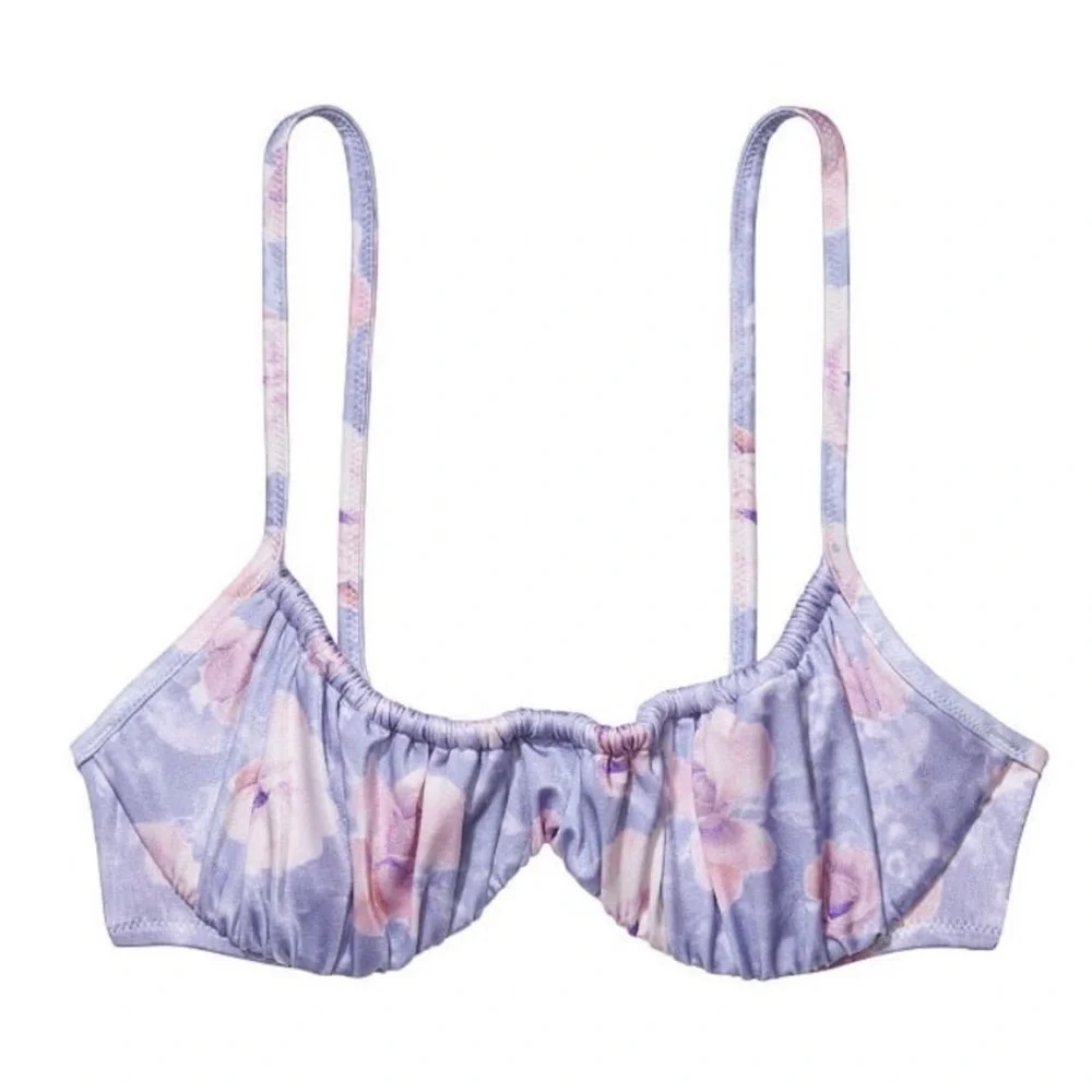NEW Victoria's Secret Swim‎ Ruched Wicked Bikini Top 32DD Floral Underwire 32E